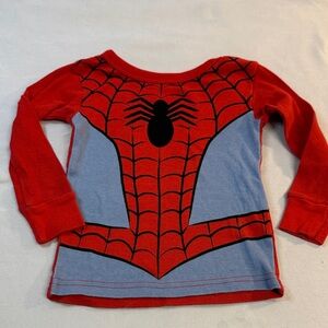 Marvel - 2T - Spiderman Red and Blue Spider Graphic Long Sleeve Shirt